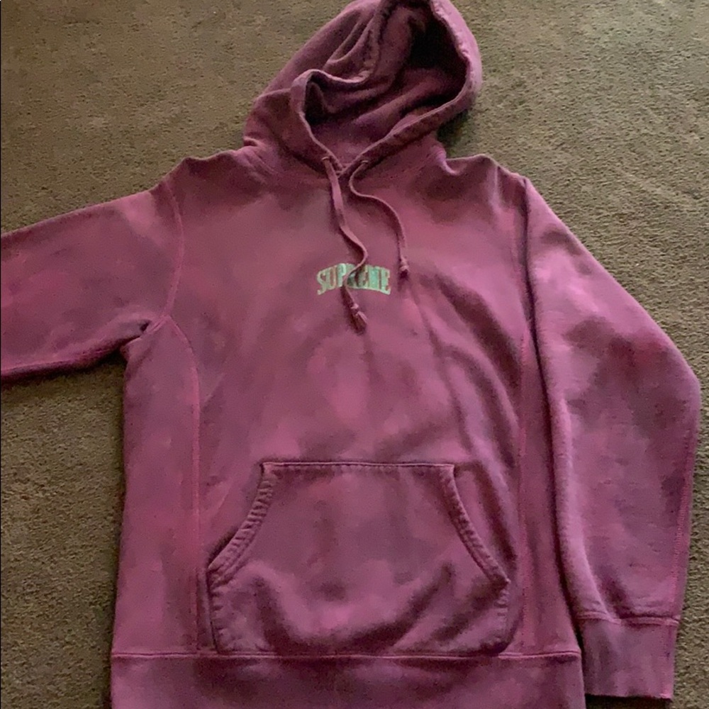Supreme CUSTOM DYED Glitter Arc Logo Hoodie